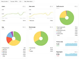 Yandex Metrica Dashboard