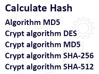 Free online hash tools MD5 & Crypt Free online hash tools MD5 & Crypt
